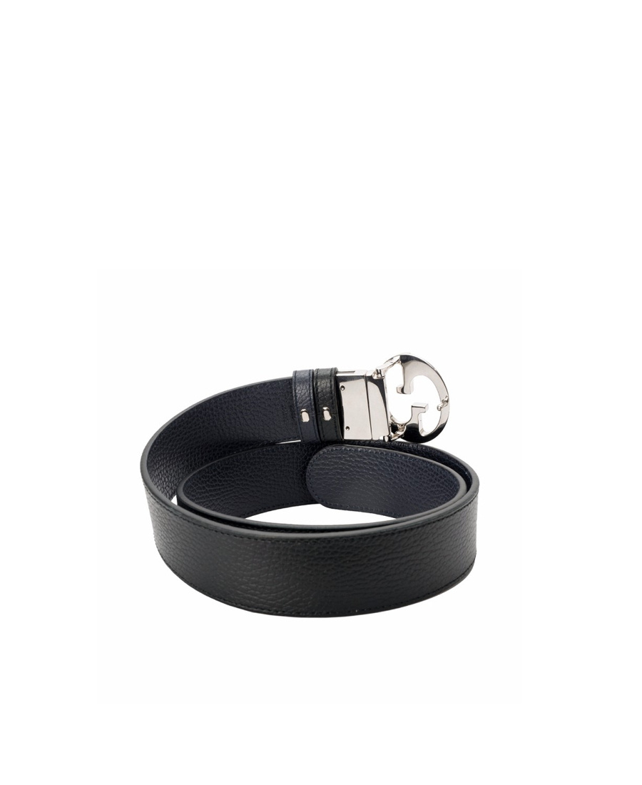 Gucci Logo Double G Double Sided Belt In Black