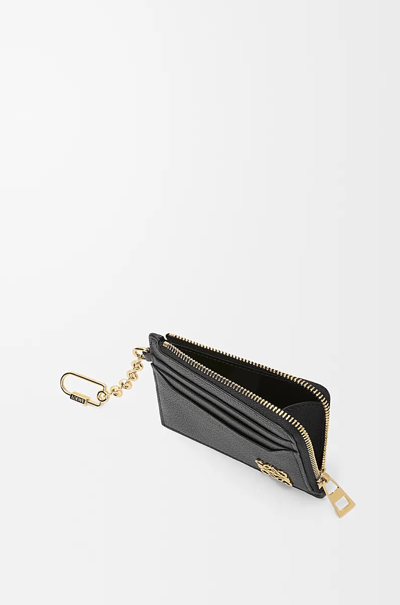 Loewe Anagram Square Coin Card Holder In Black