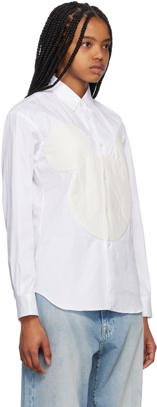 Shop Comme Des Garçons Shirt White Mickey Mouse Shirt