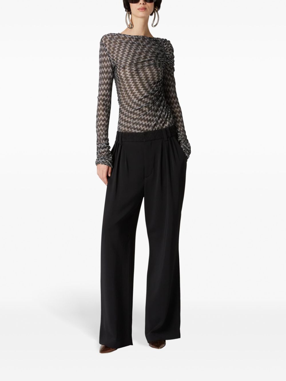 Missoni Dart-detailing Trousers In Black