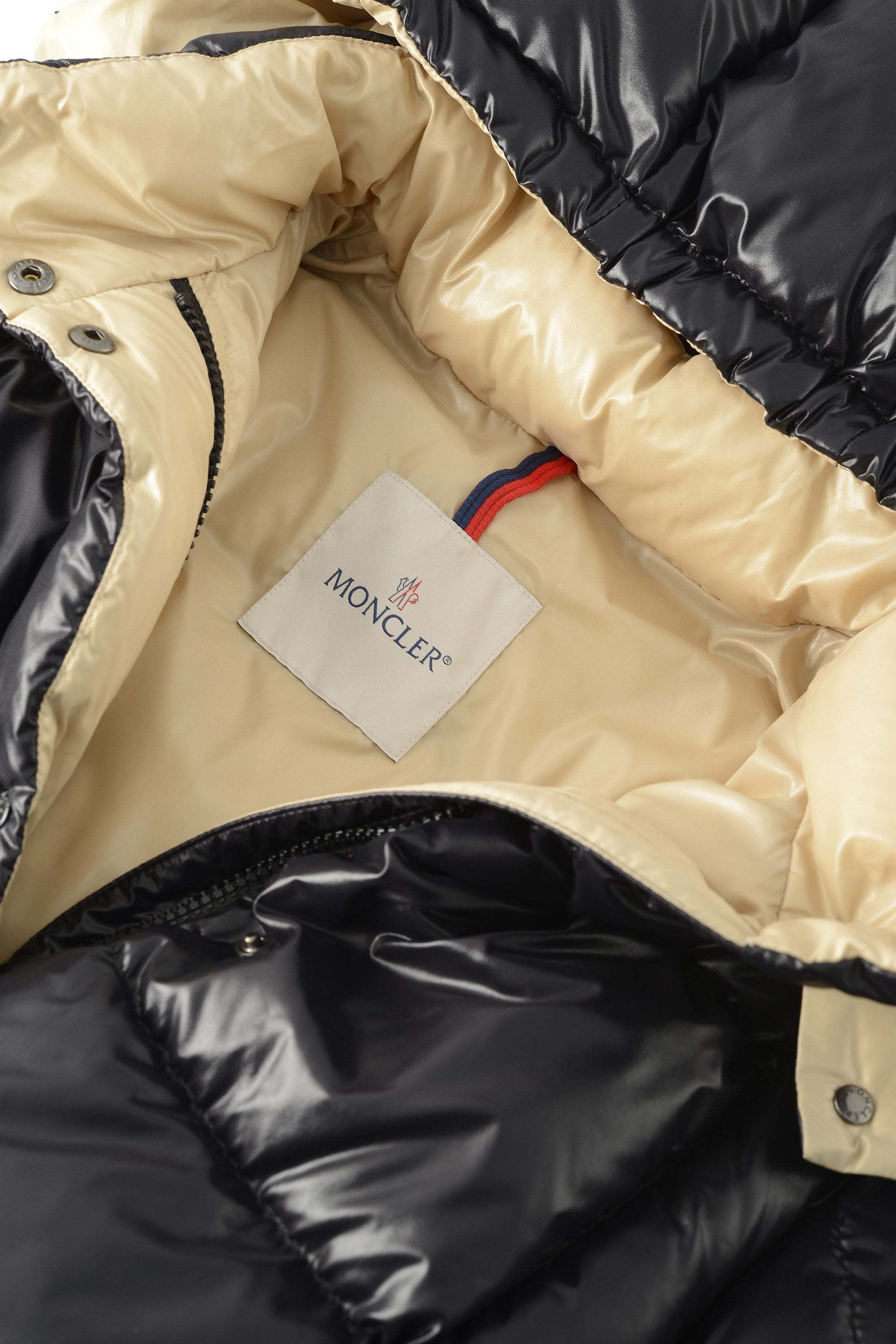 Moncler Long-sleeved Down Jacket In Black