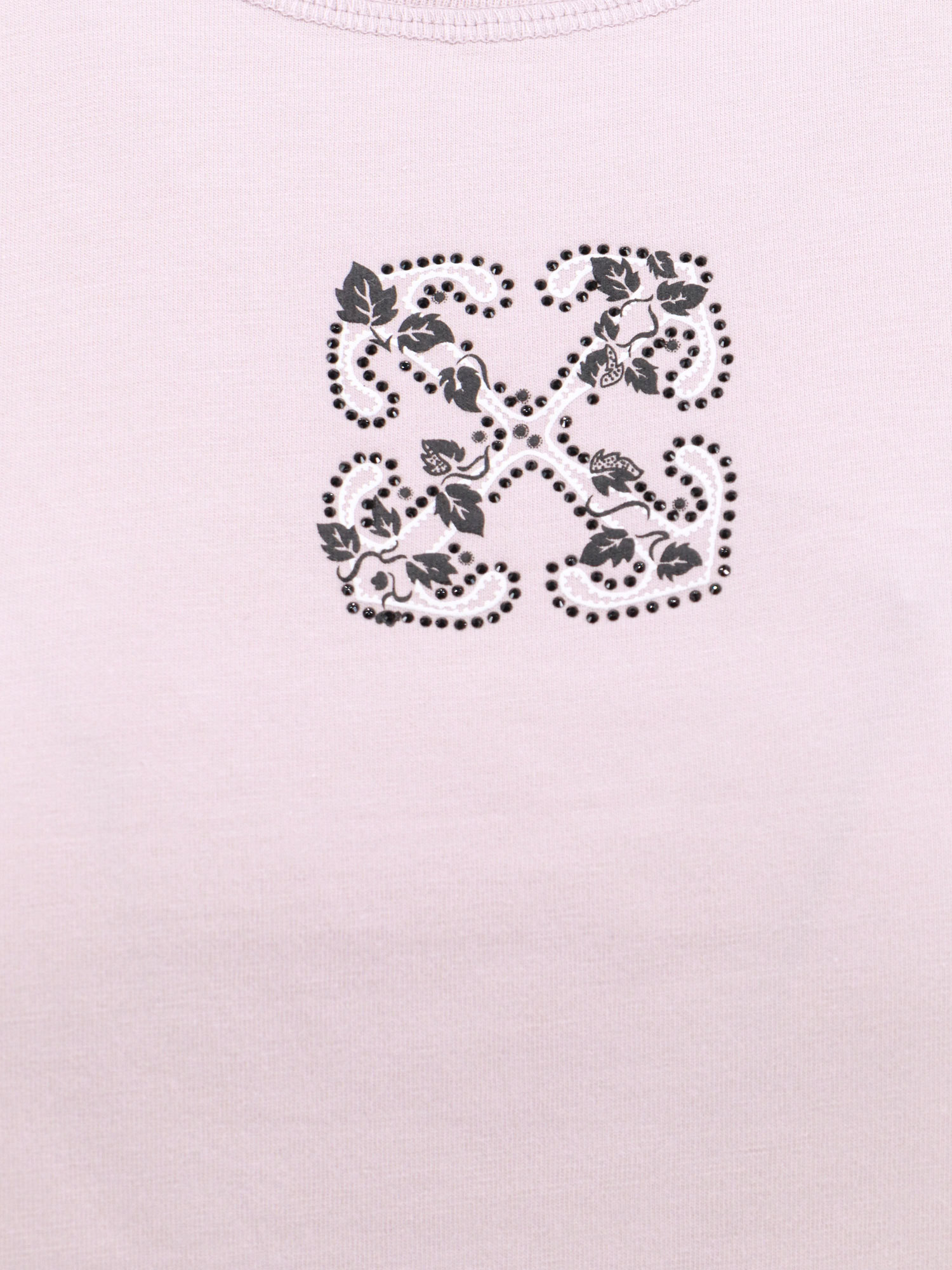 Off-white Bling Leaves Arrow T-shirt In Purple