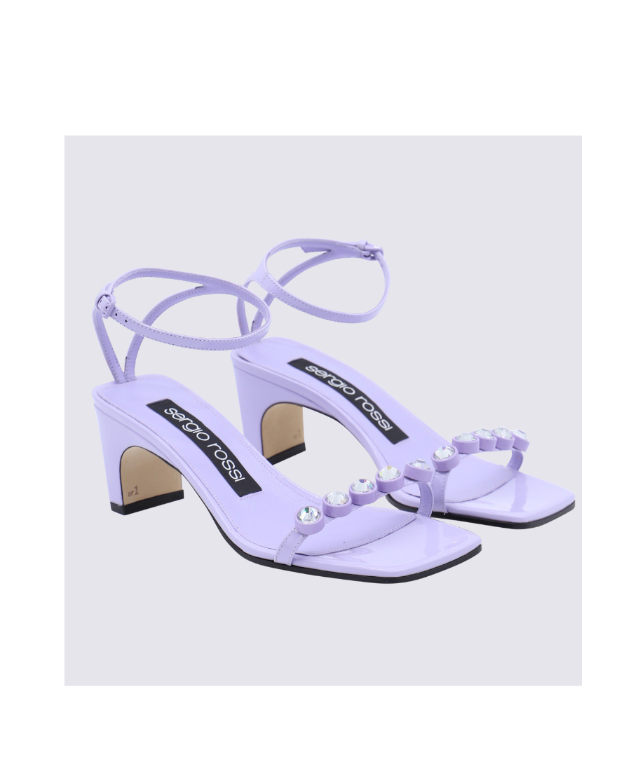 Sergio Rossi Sr1 Crystal-embellished 70mm Sandals In Purple