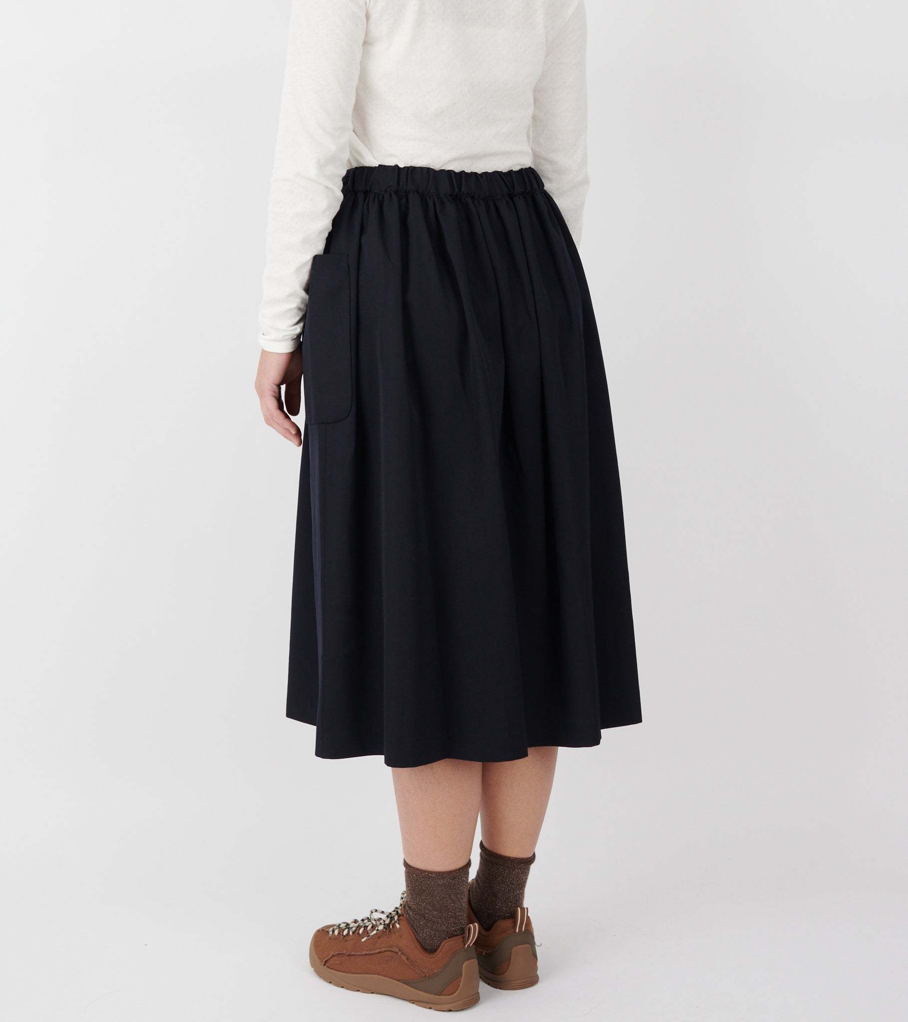 Comme Des Garçons Elastic Waist Skirt In Blue