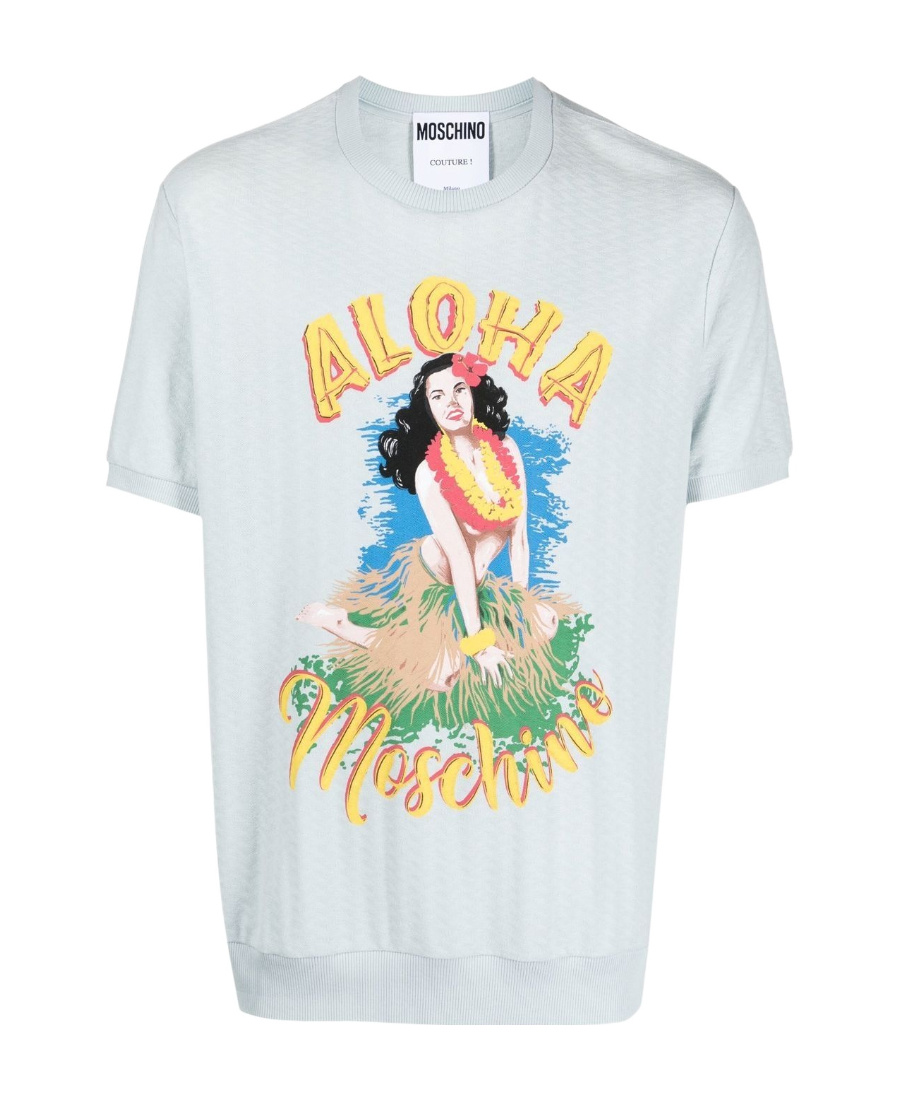 Moschino Graphic-print Short-sleeved T-shirt In White