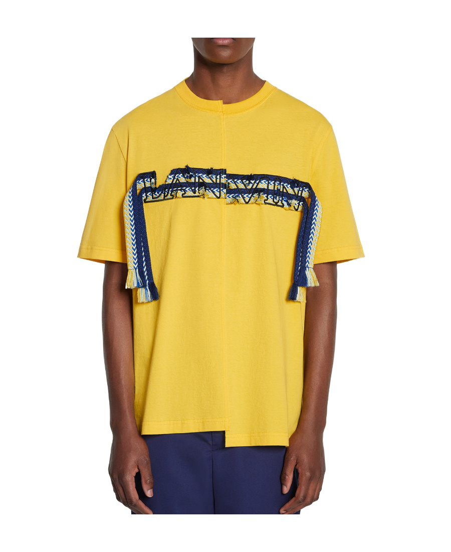 Lanvin Logo Details Short-sleeved T-shirt In Yellow