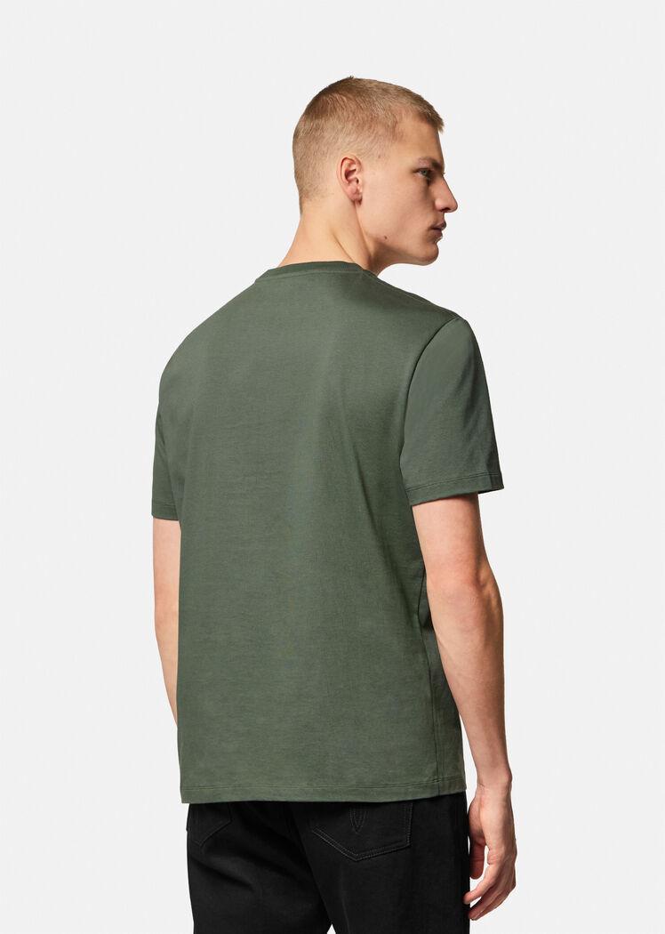 Versace Logo-print T-shirt In Green