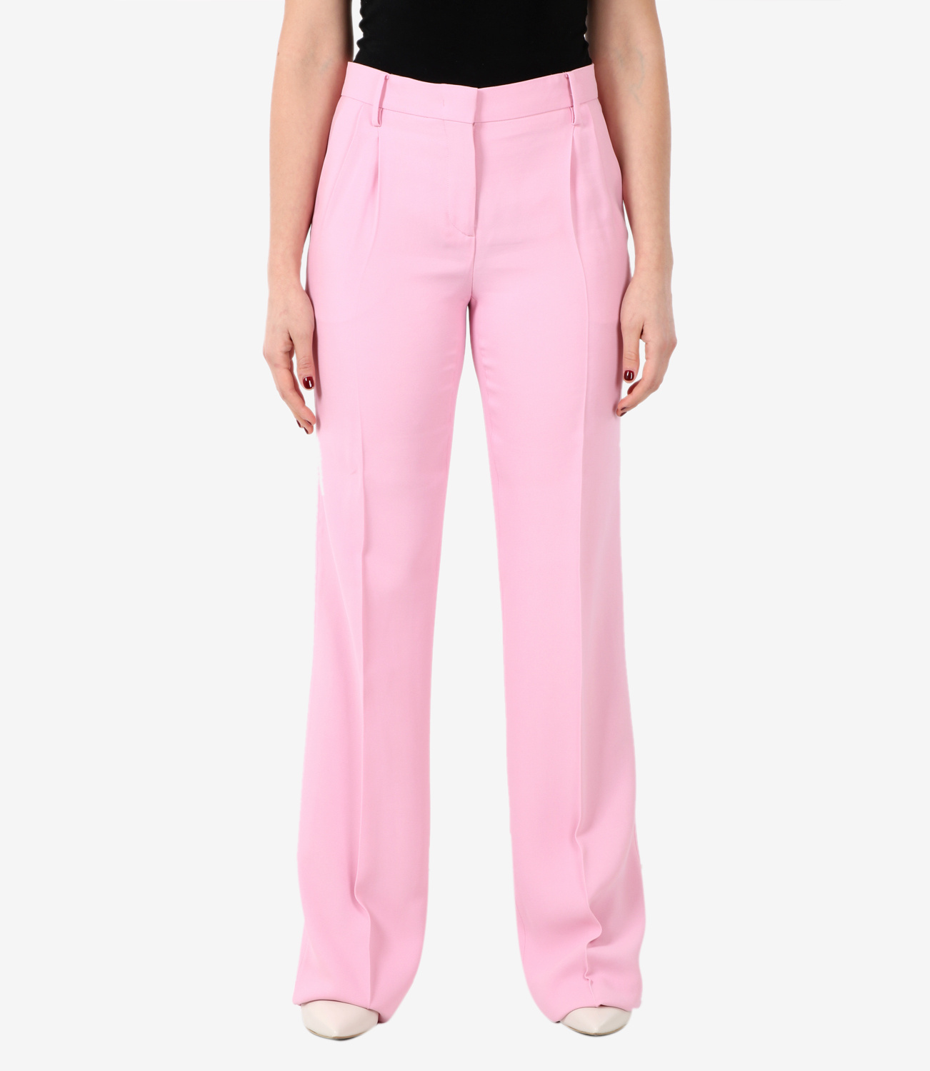 N°21 Woman Pants Pink Size 4 Acetate, Viscose, Cotton In Pink