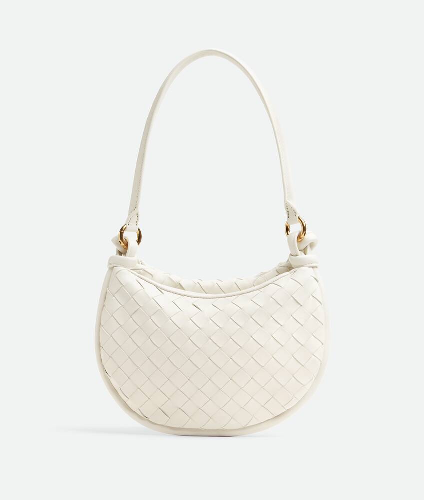 Shop Bottega Veneta Small Gemelli Shoulder Bag In White