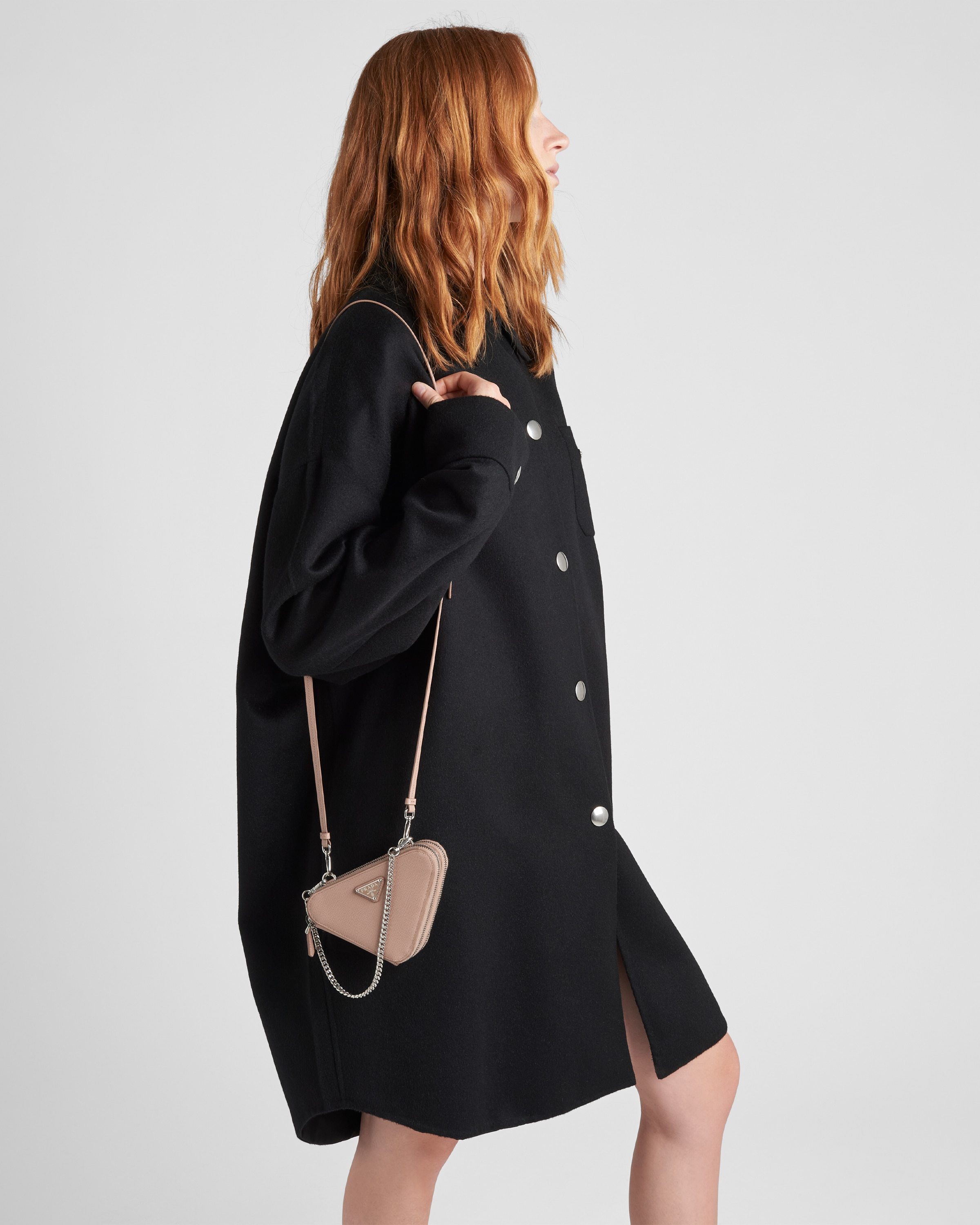 Prada Mini Triangle Crossbody Bag In Pink