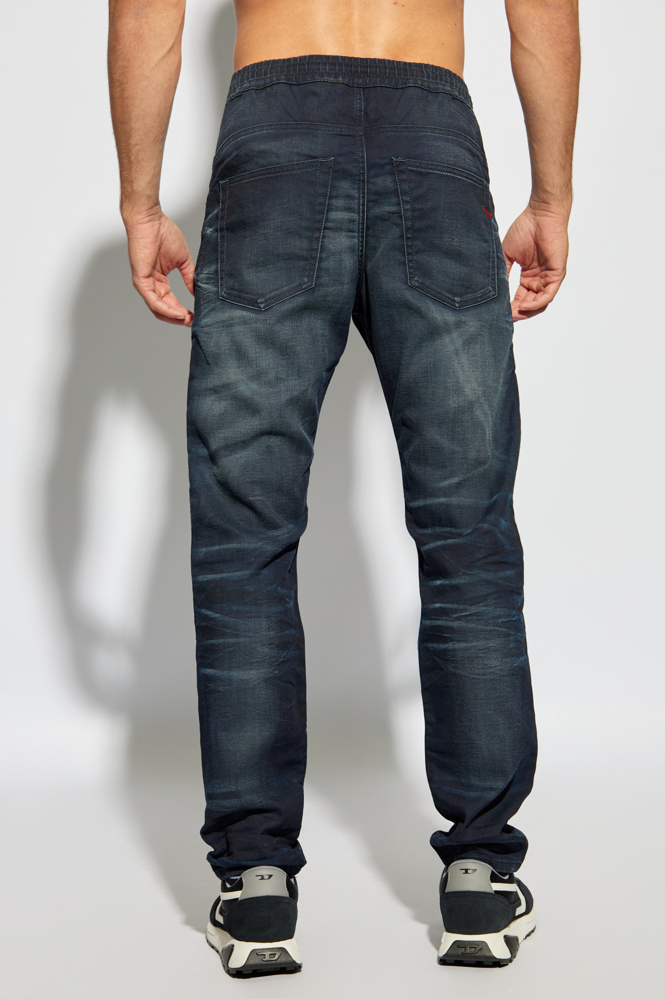 Diesel 2030 D-krooley Tapered Jeans In Black