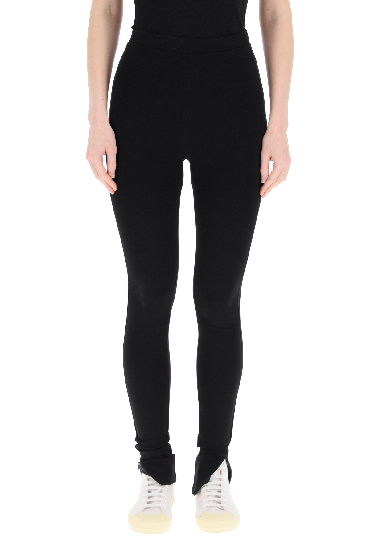 Totême Toteme Leggings With Zip Cuffs In Black
