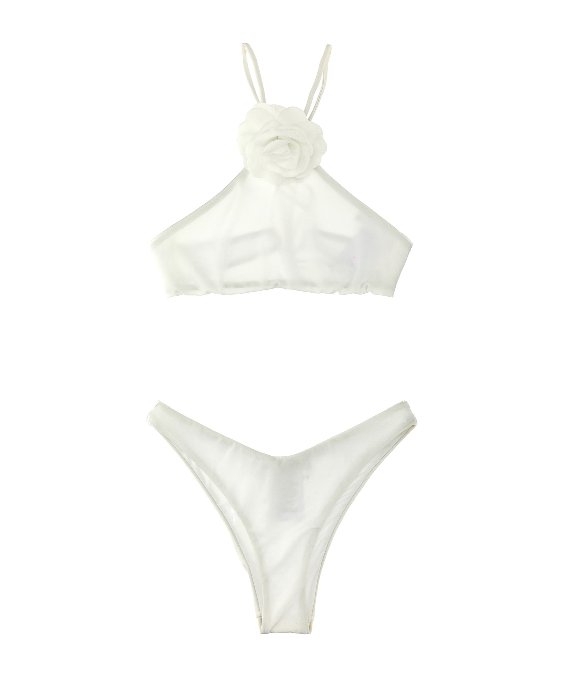 Philosophy Di Lorenzo Serafini Floral-appliqué Halterneck Bikini Set In White