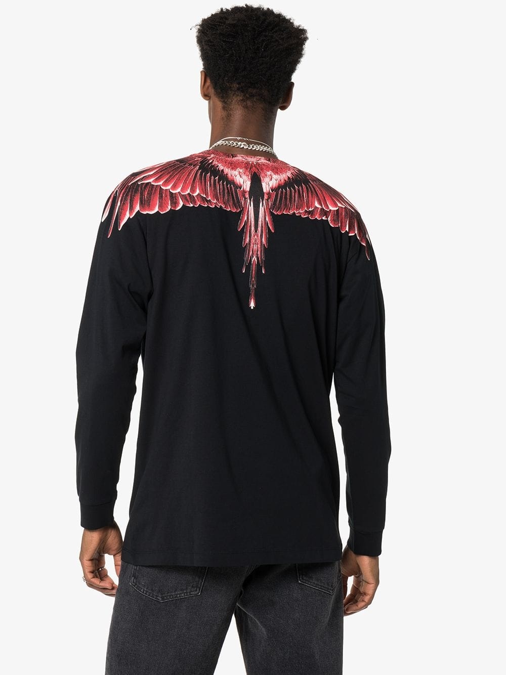 Marcelo Burlon County Of Milan Printed Sweater In Black