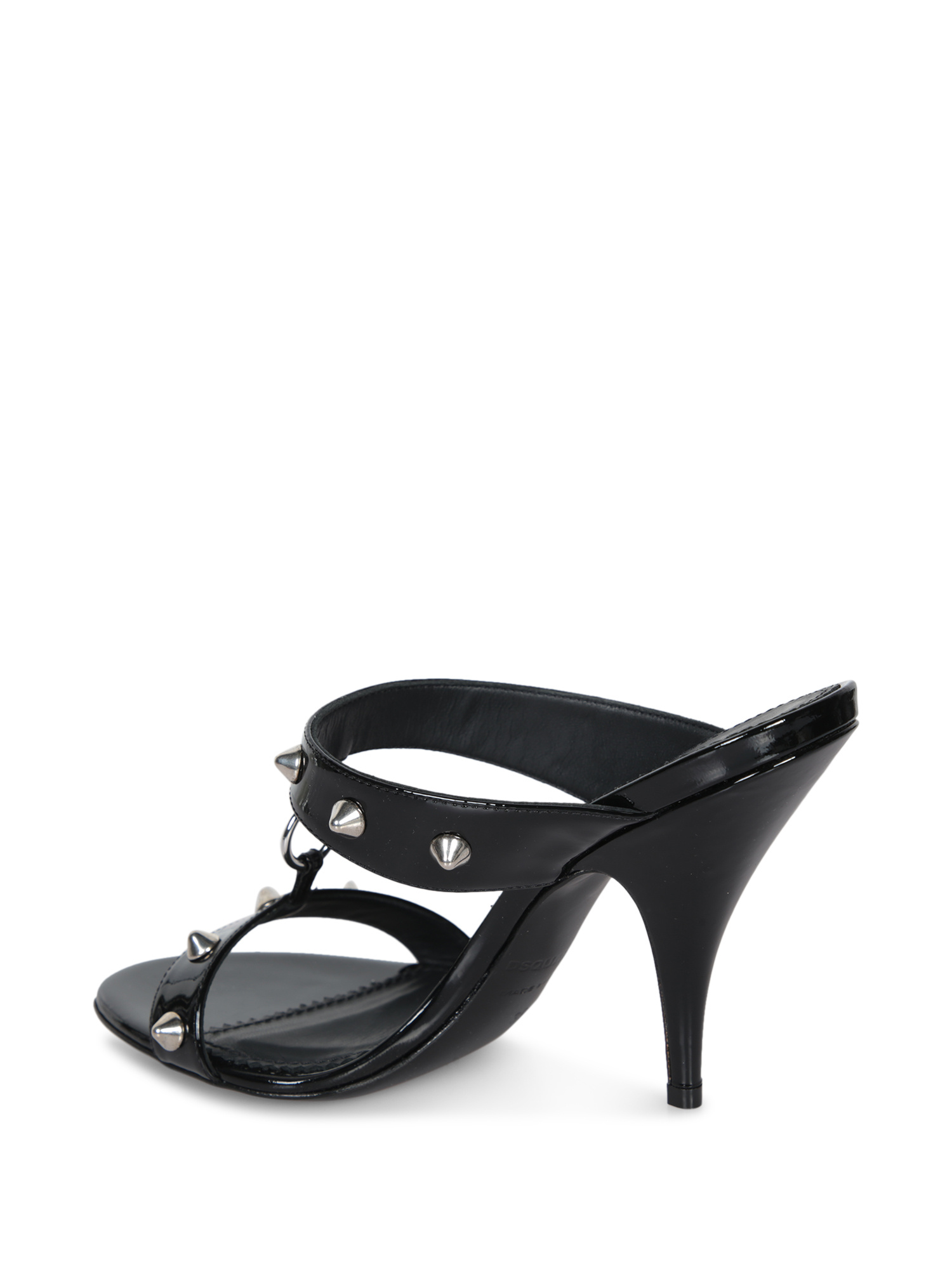 Dsquared2 100mm Gothic Patent Leather Mules In Black