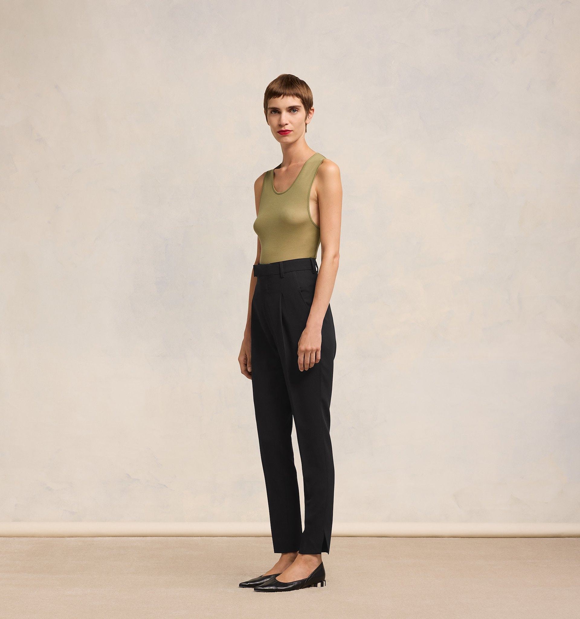 Ami Alexandre Mattiussi High-waisted Pipe Pants In Black