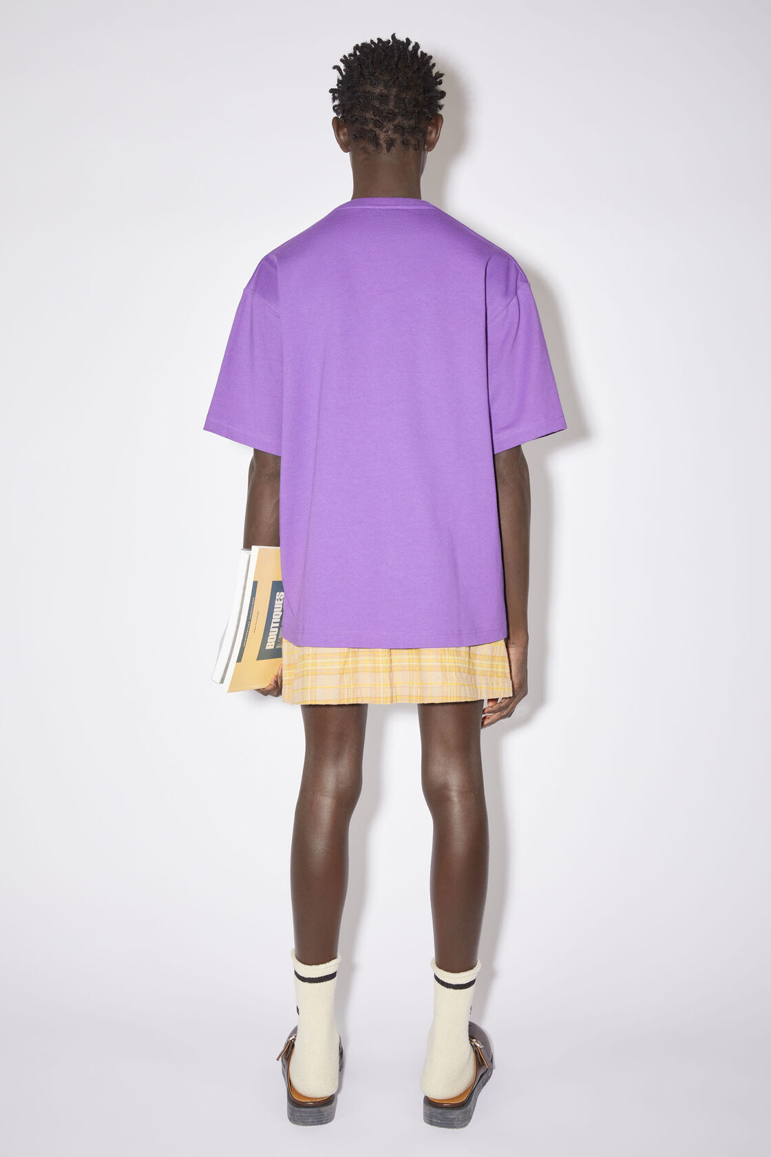 Acne Studios Logo-patch Short-sleeved T-shirt In Purple