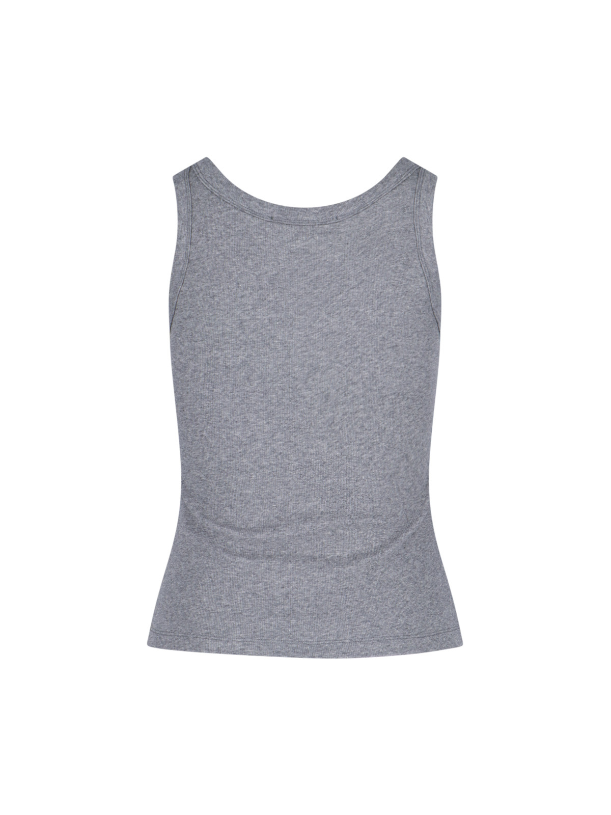 Aya Muse Scoop Neck Ribbed Tank Top In Gray