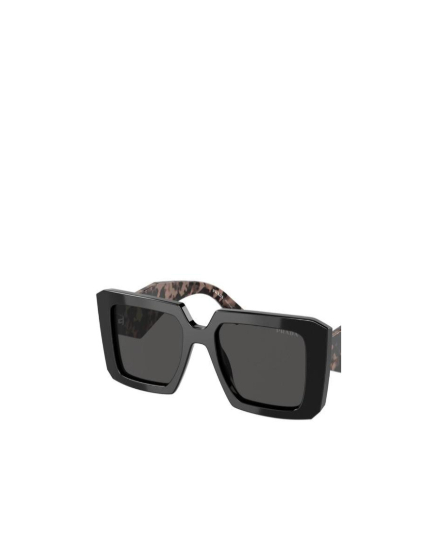 Shop Prada Symbole Oversized Square-frame Sunglasses In Black