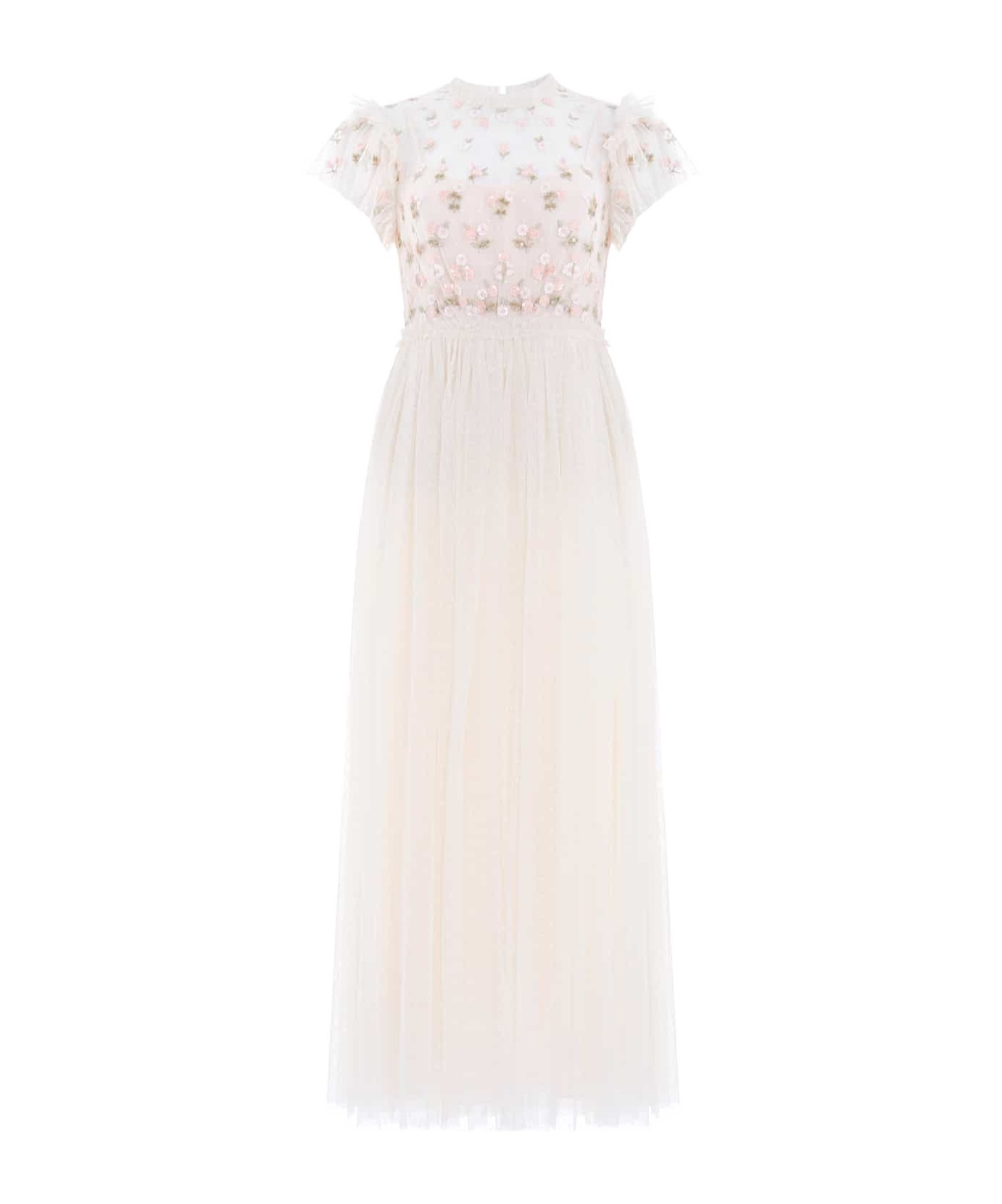 NEEDLE & THREAD ROCOCO FLORAL-EMBROIDERED GOWN