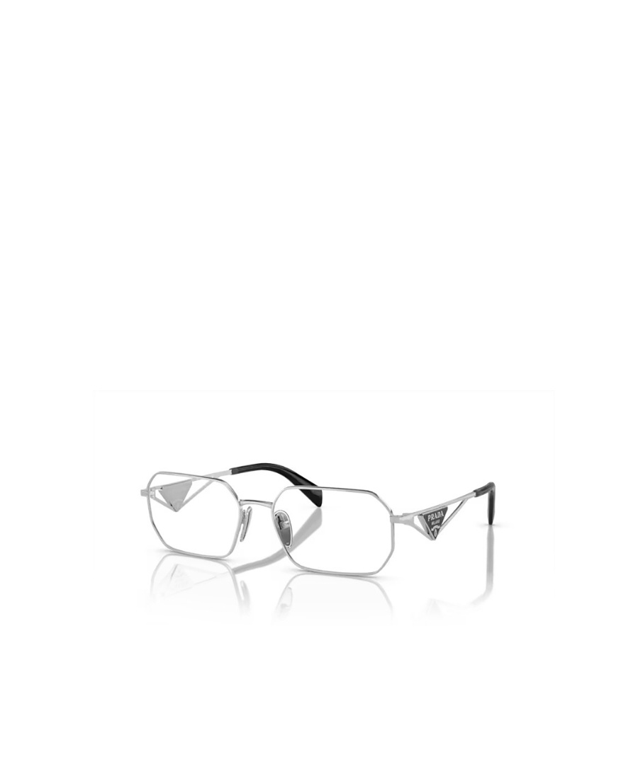 Prada Triangle-logo Rectangle-frame Glasses In White