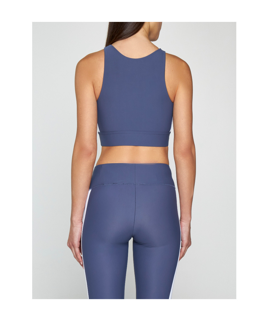 Palm Angels Logo-print Tank Top In Blue