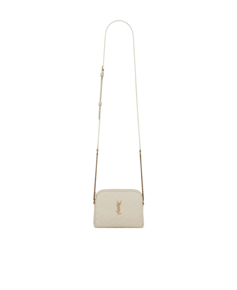 Saint Laurent Gaby Quilted-leather Crossbody Bag In Nude
