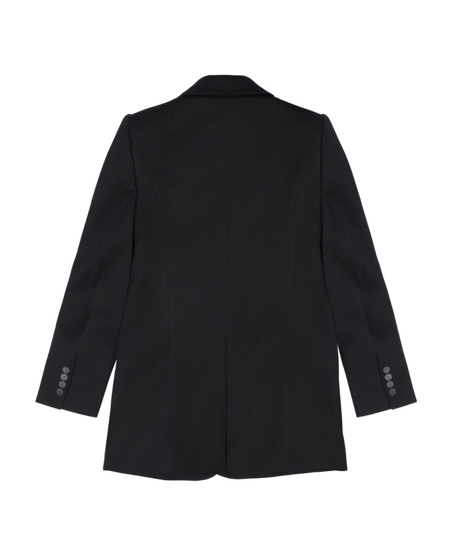 Balenciaga Single-breasted Wool Blazer In Black