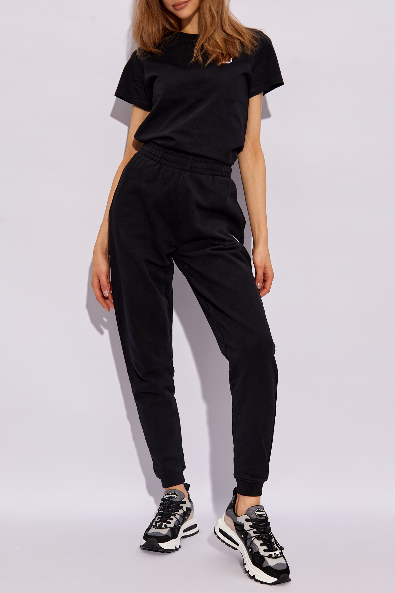 MAISON KITSUNÉ FOX-APPLIQUÉ TRACK PANTS