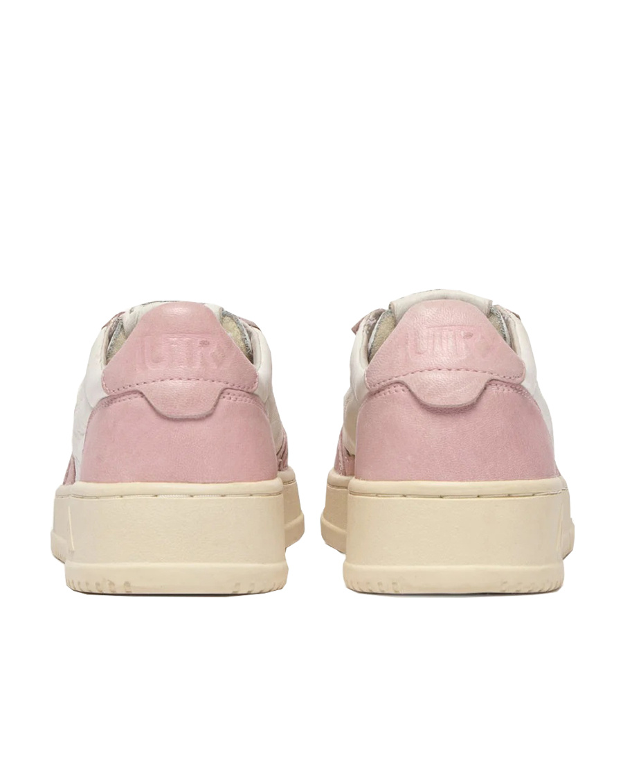 Autry Medalist Bi-color Leather Sneakers In Nude
