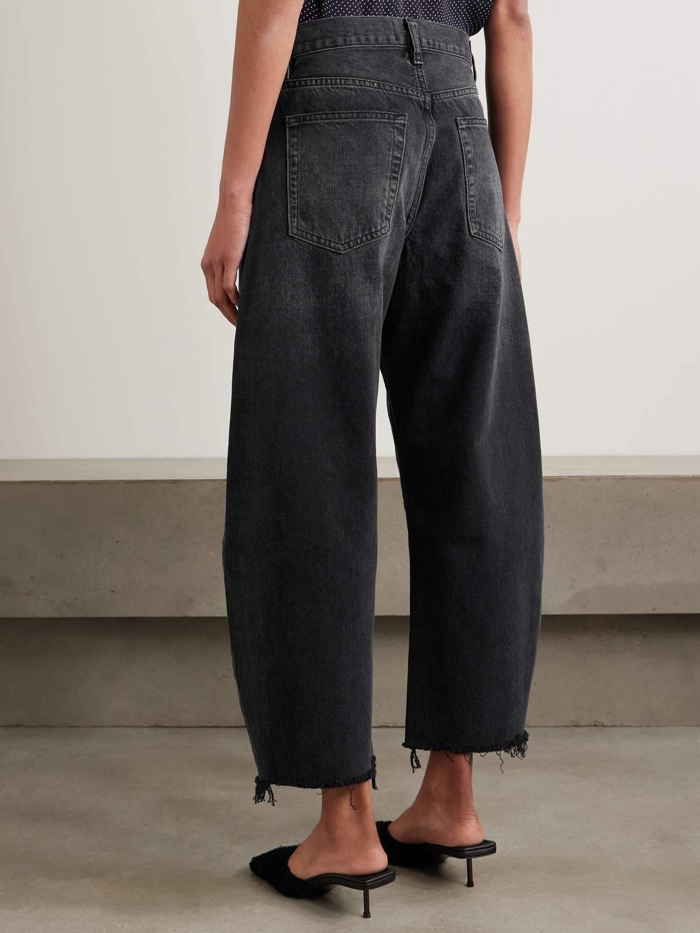 Frame The Loose Wide-leg Jeans In Black