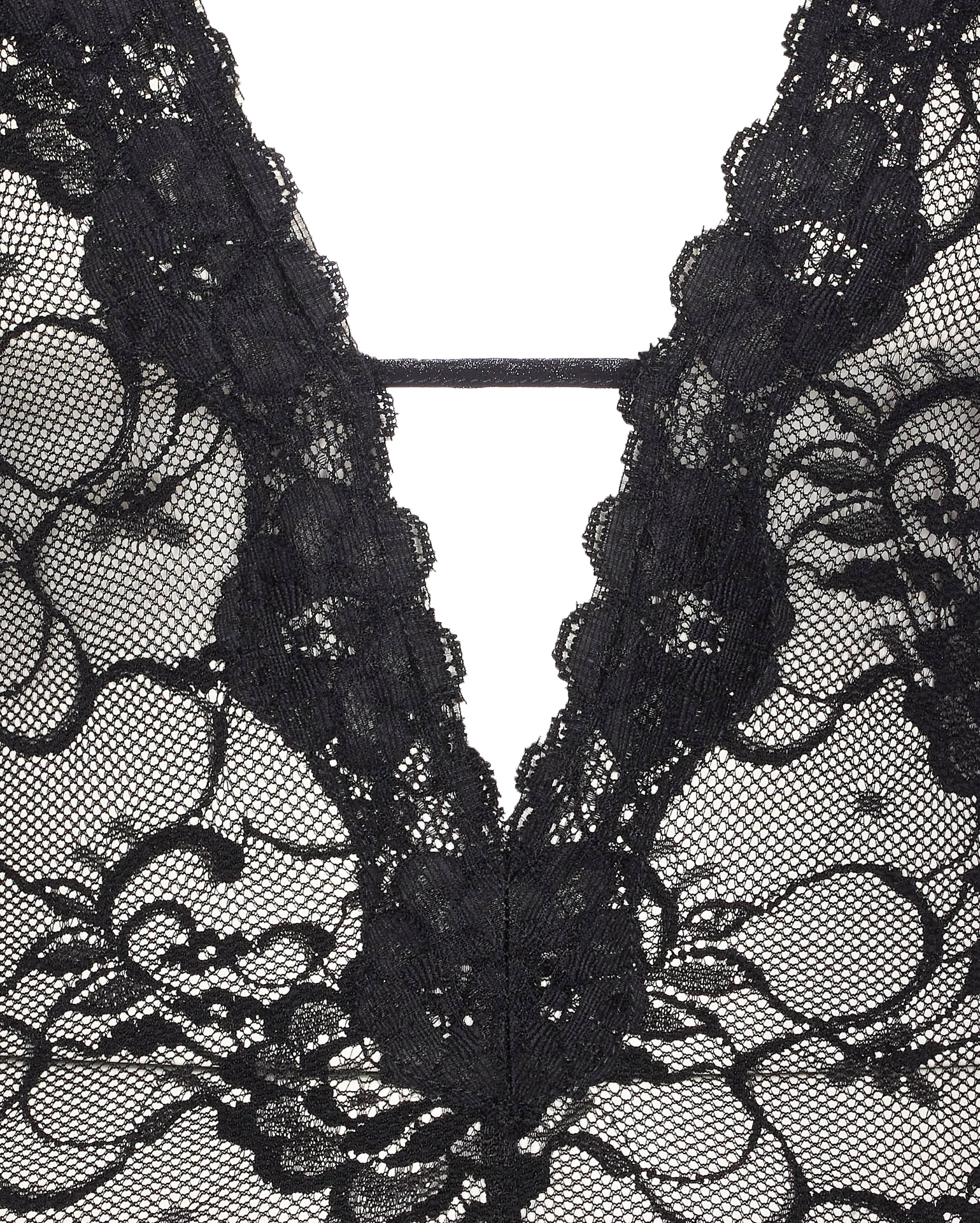 Aniye By V-neck Lace Bodysuit In Black