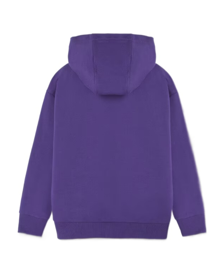 Versace Logo-print Drop-shoulder Hoodie In Blue