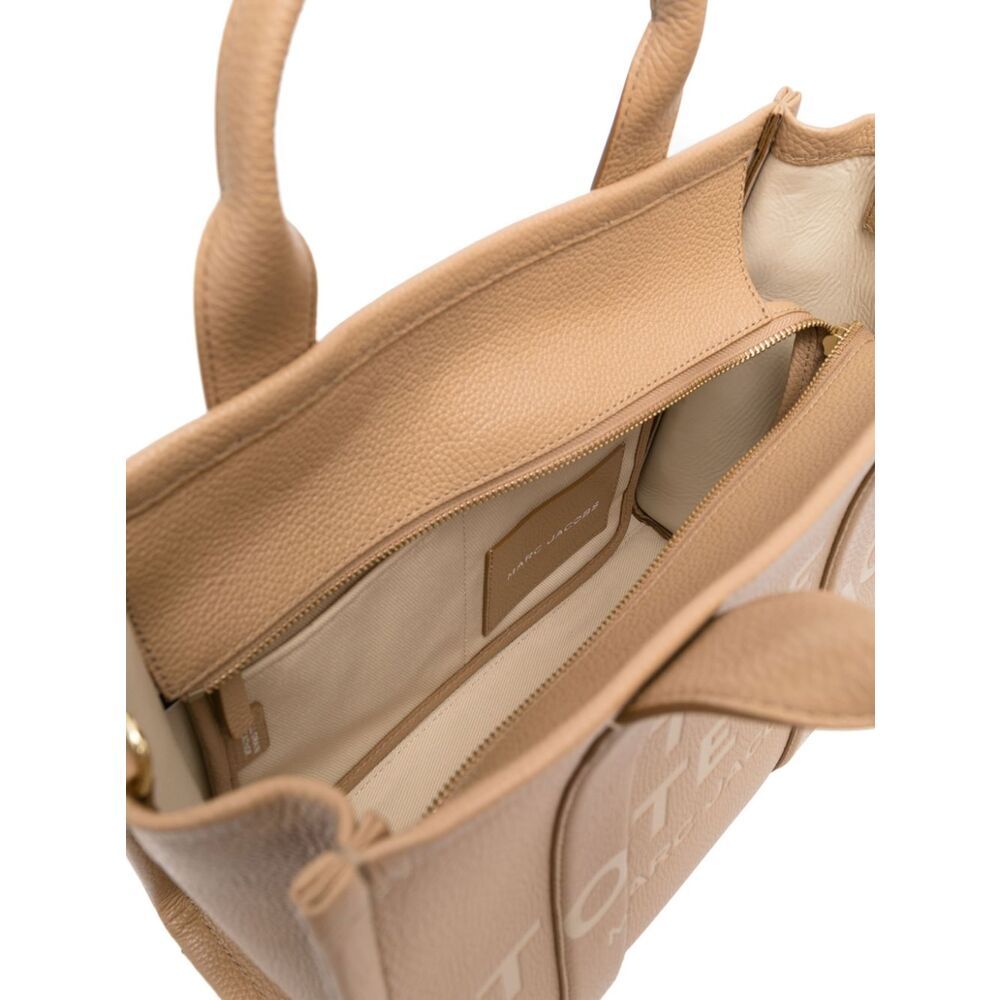 Marc Jacobs Tote Bag The Leather Medium Camel In Nude