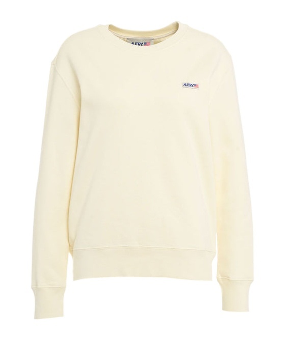 Autry Cream Cotton Main Wom Sweatshirt In White