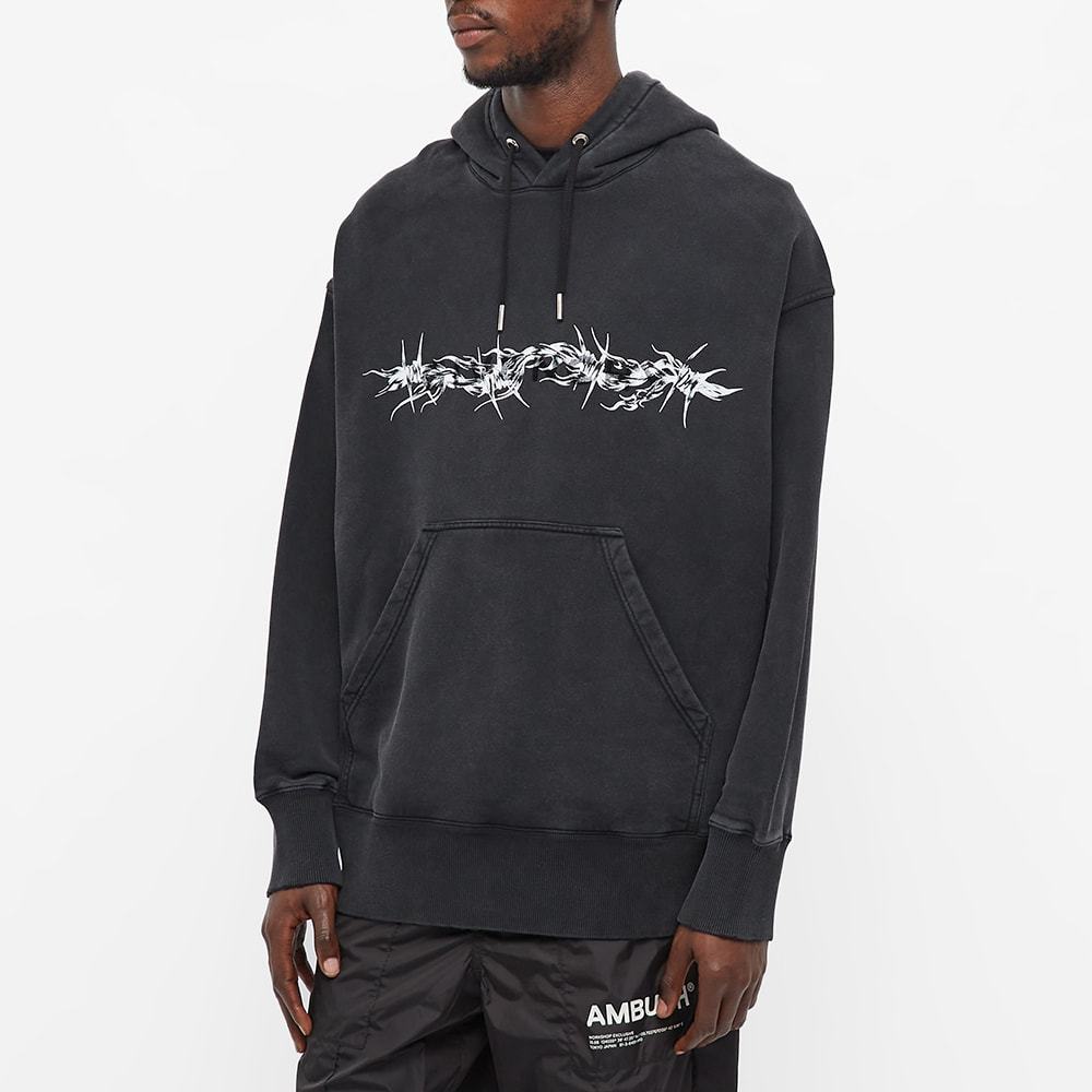Givenchy Barbed Wire Printed Hoodie In Black