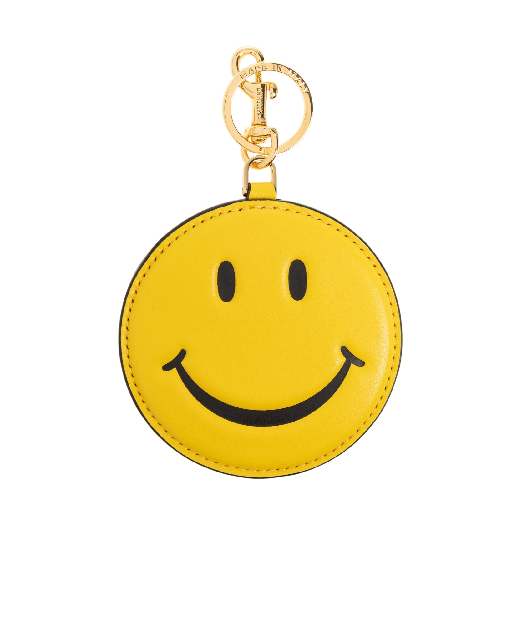 Moschino Smile Keychain In Yellow