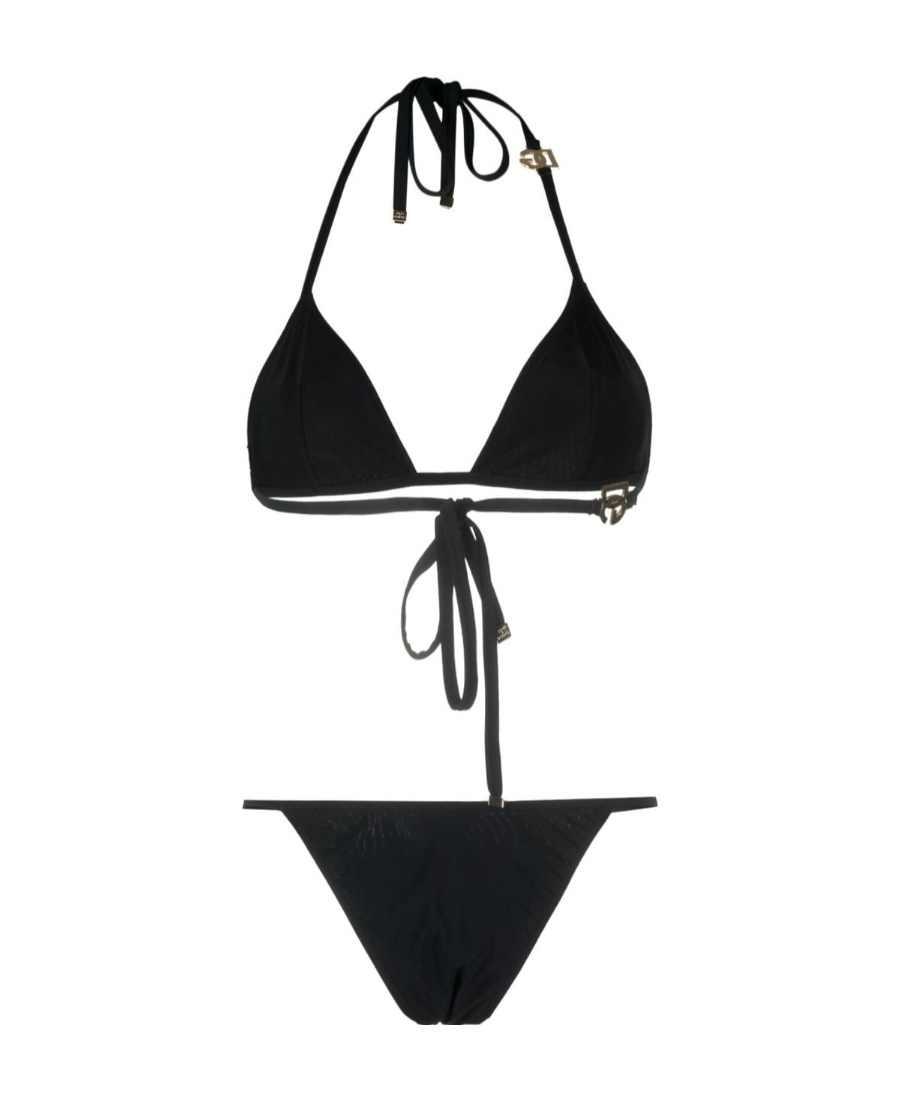Dolce & Gabbana Triangle-cup Bikini Set In Black