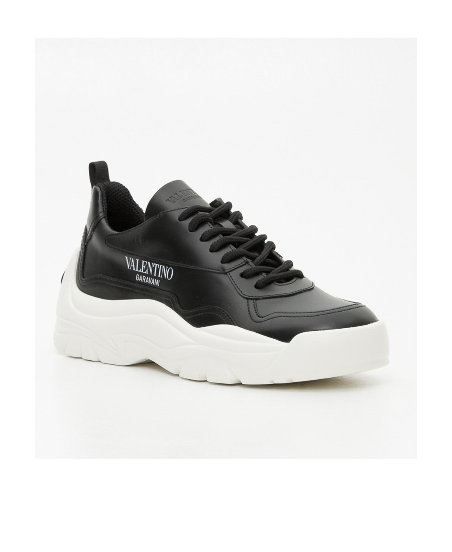 Valentino Go Logo Sneakers In Black