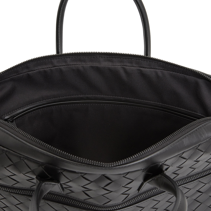 Bottega Veneta Weaving Design Briefcase In Black