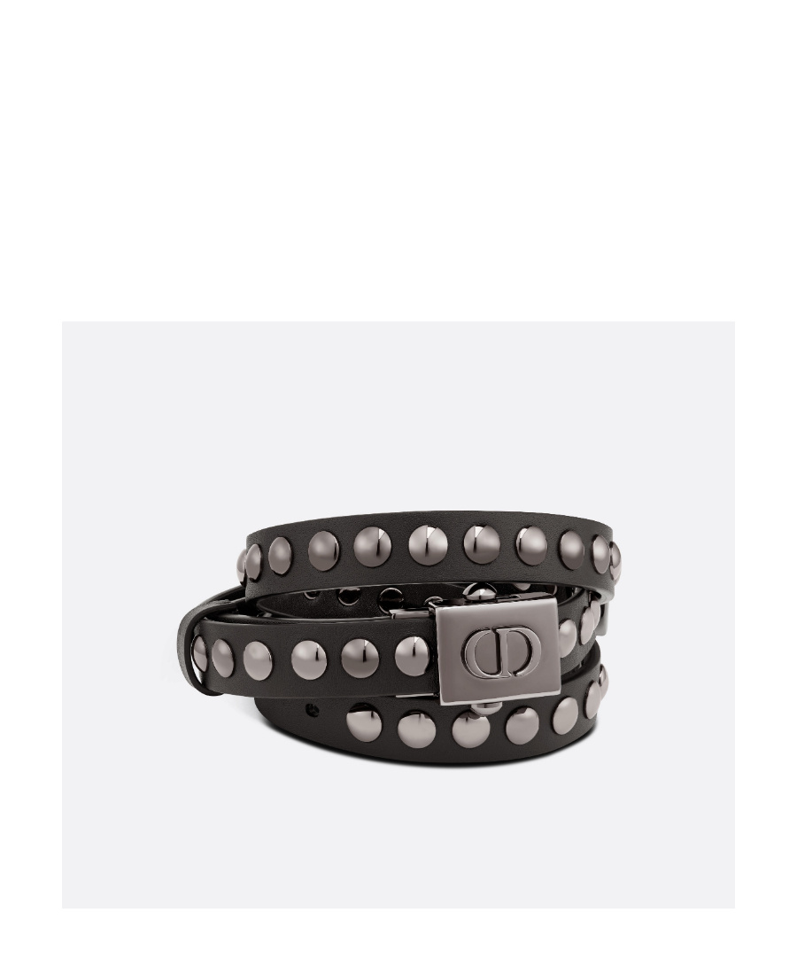 Dior Black Polytechnique Rivet Belt In Black