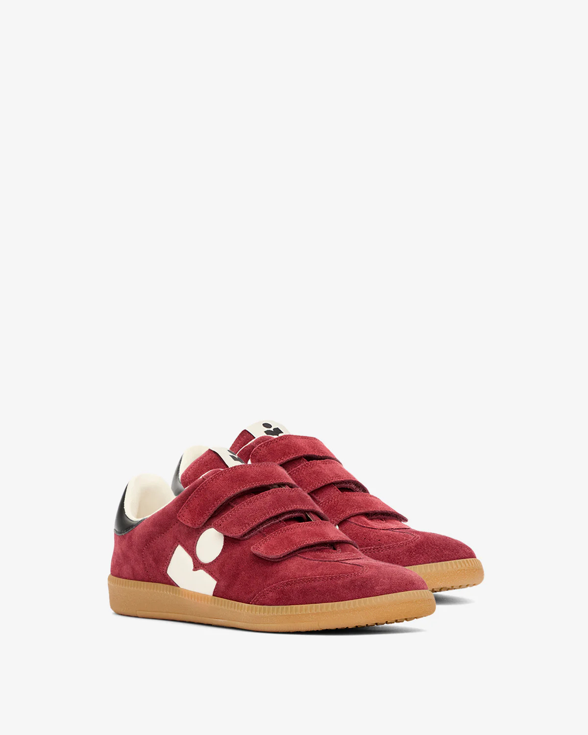 Isabel Marant Suede Sneakers With Rubber Sole And Contrast Heel Tab In Multi