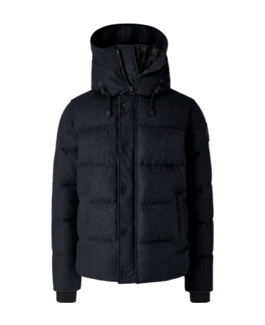 Canada Goose Padded Down Hooded Jacket In Black