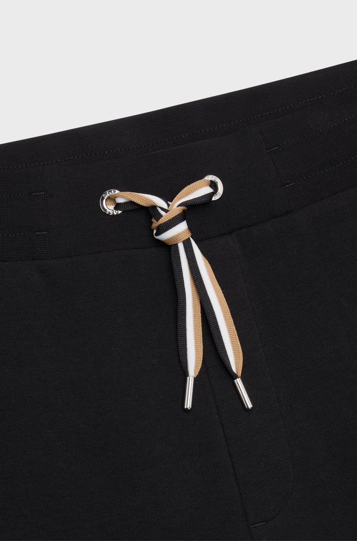 Hugo Boss Tracksuit Bottoms With Signature-stripe Cords In Black