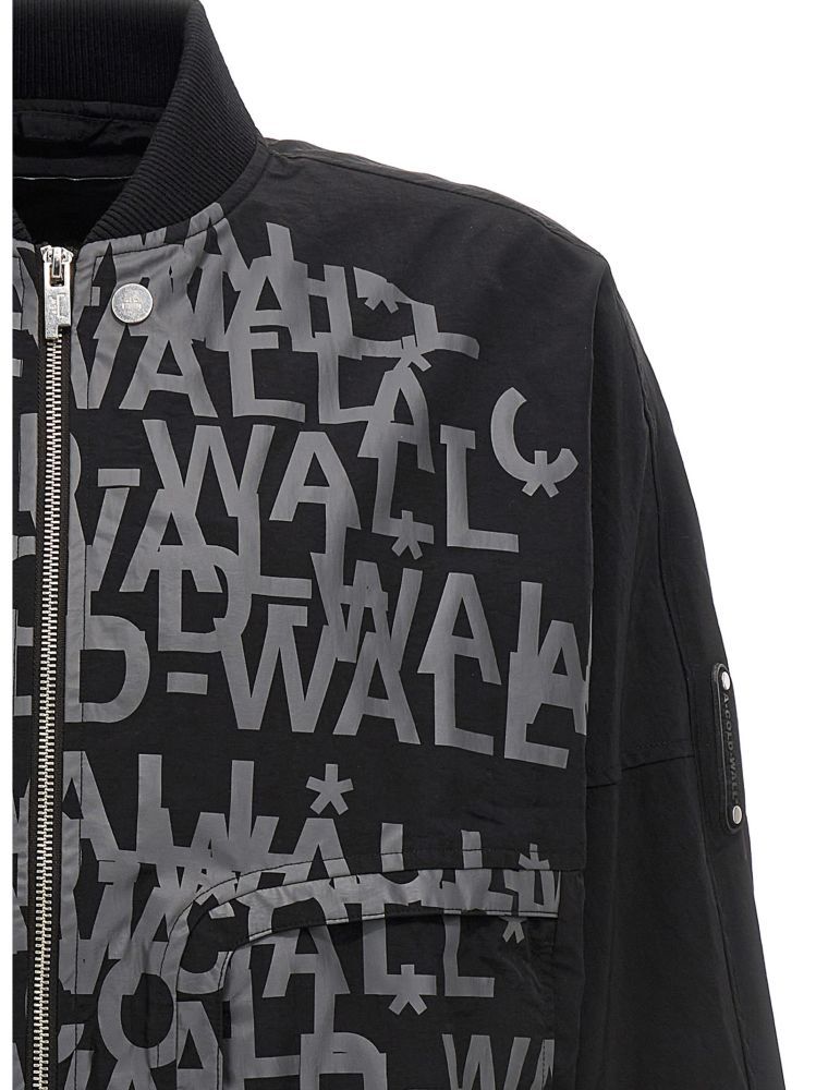 Shop A-cold-wall* Logo-print Bomber Jacket In Black