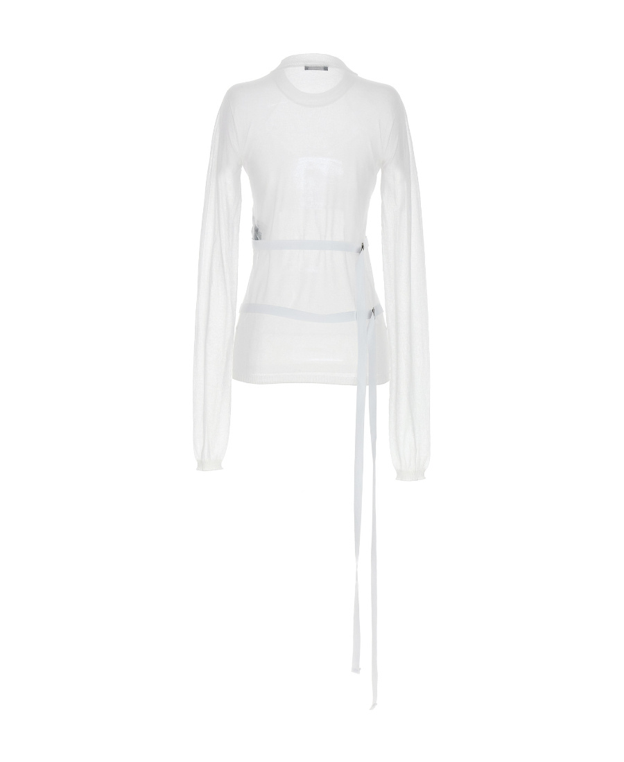 Ann Demeulemeester Suéter Cuello Redondo - Blanco In White