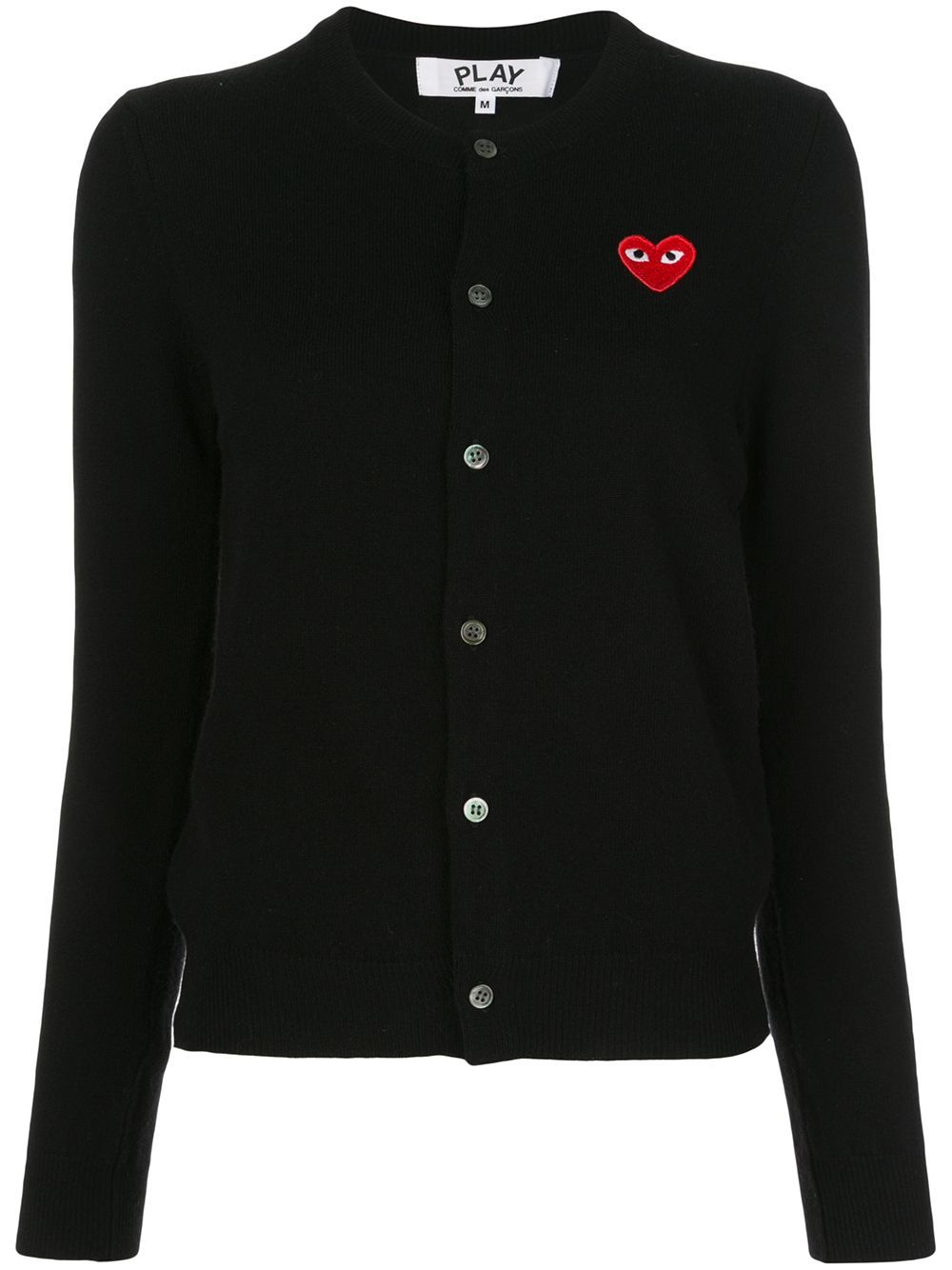 Comme Des Garçons Play Heart-patch Knit Cardigan