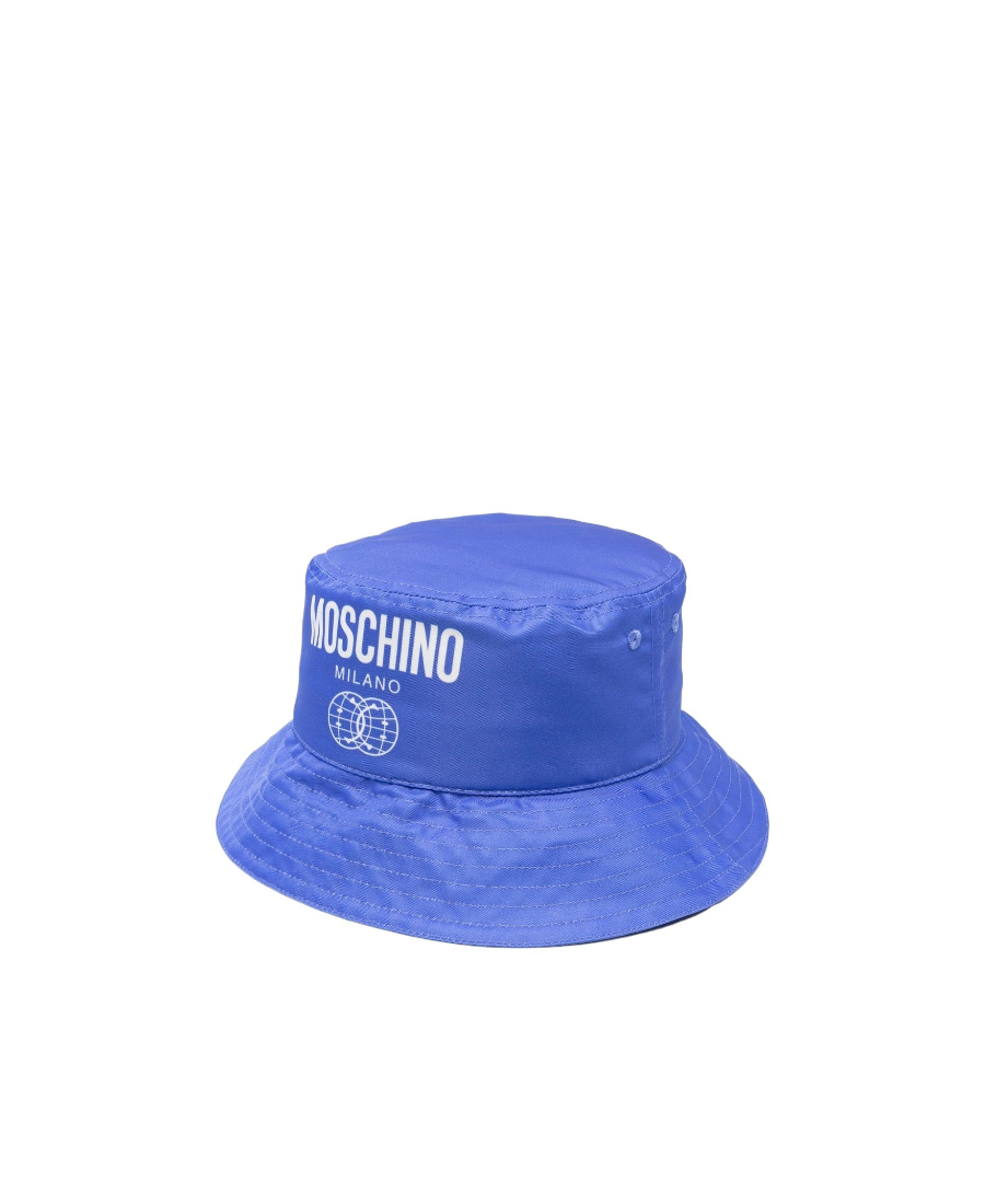Moschino Logo-print Bucket Hat In Blue