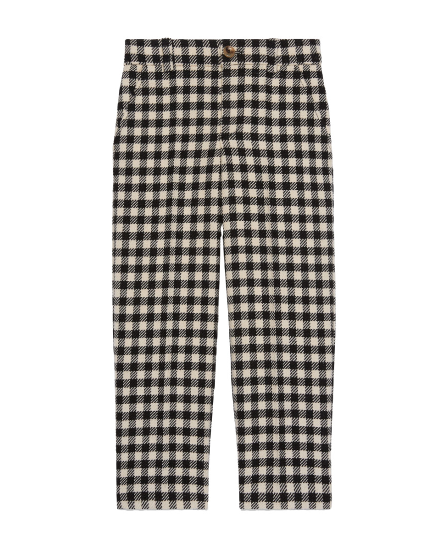 GUCCI GINGHAM WOOL TROUSERS
