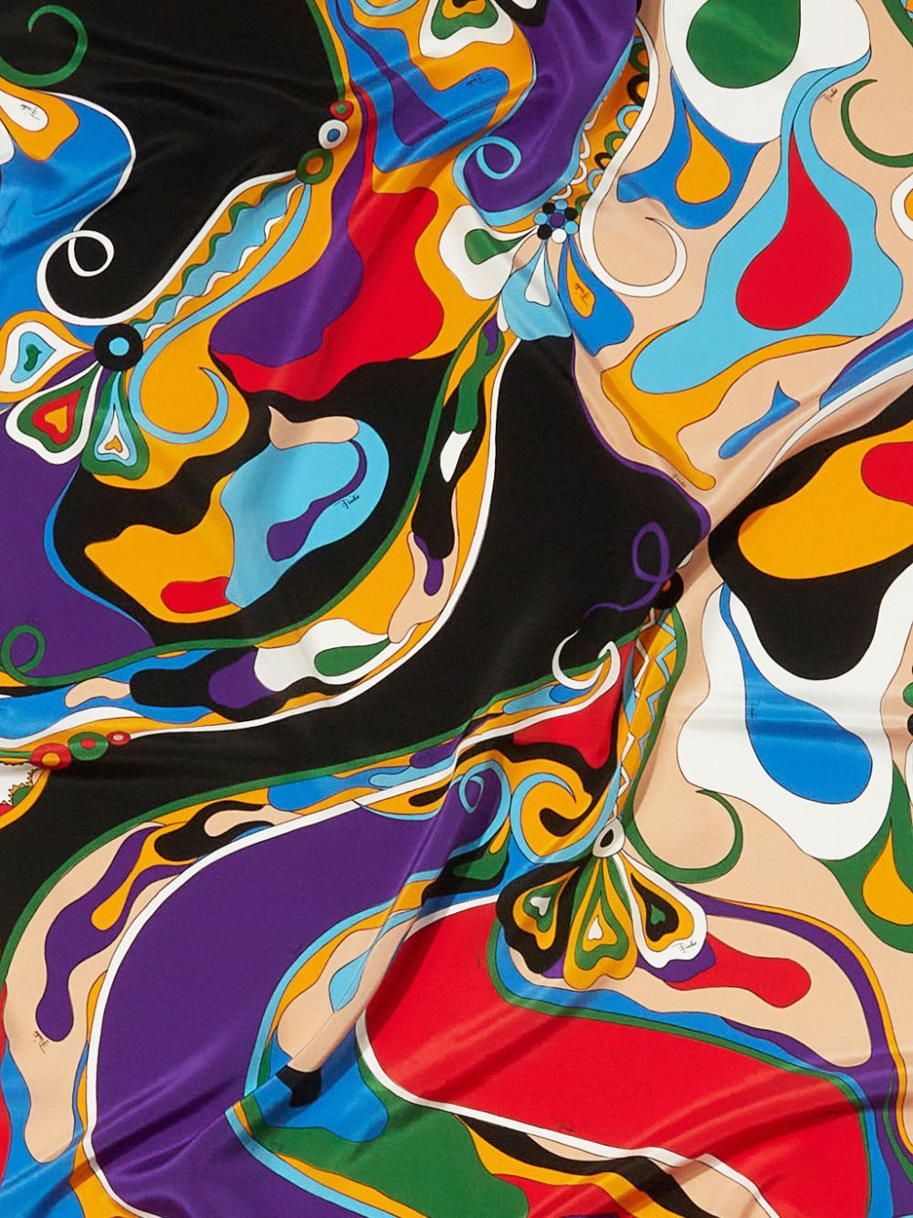 Pucci Orchidee-print Silk Scarf In Multicolor